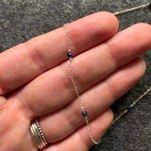 Lapis lazuli and sterling silver necklace